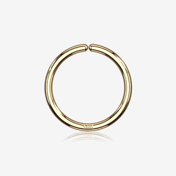 14 Karat Gold Basic Bendable Hoop Ring